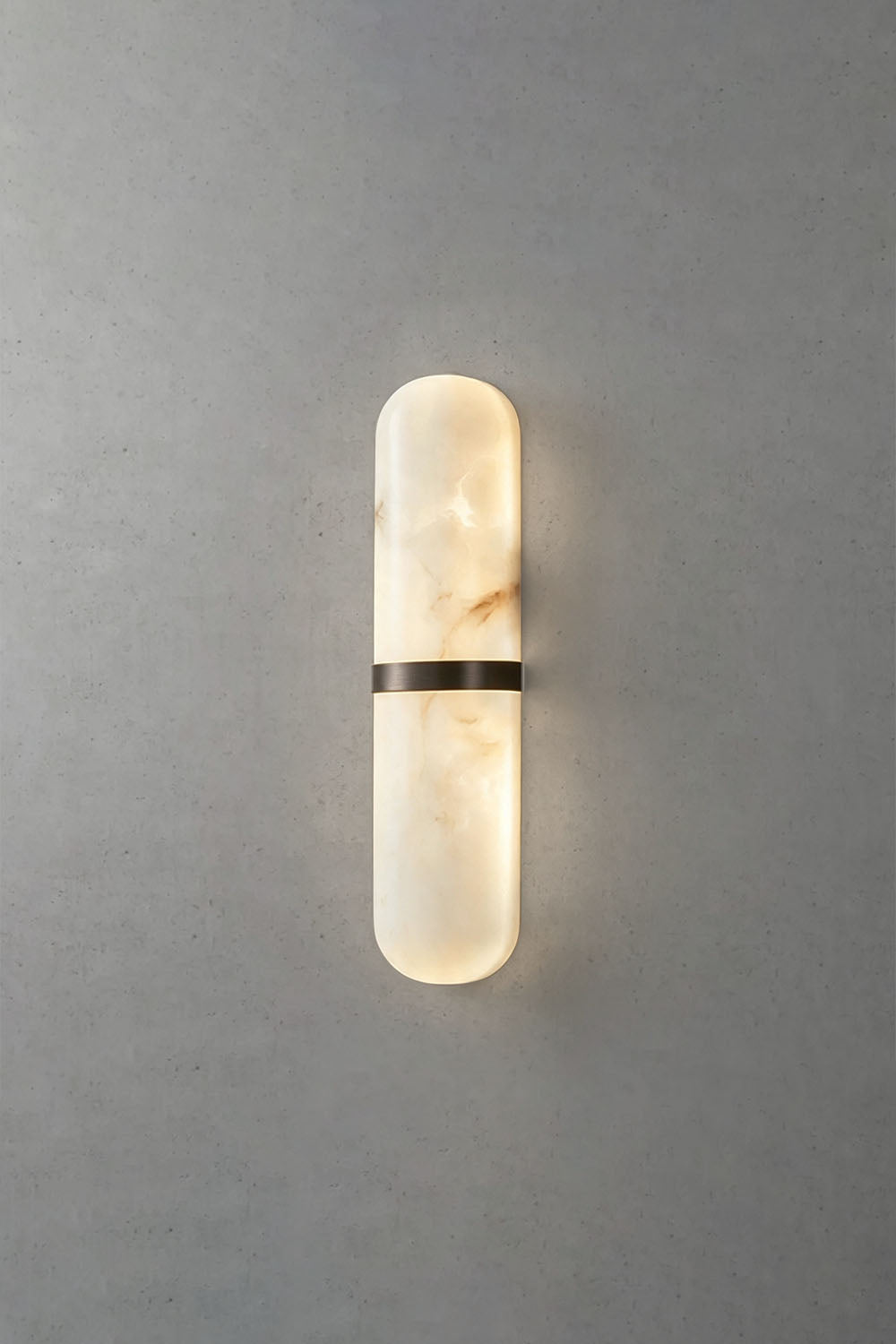 Sabine Capsule Alabaster Wall Sconce - view 13 | SamuLighting