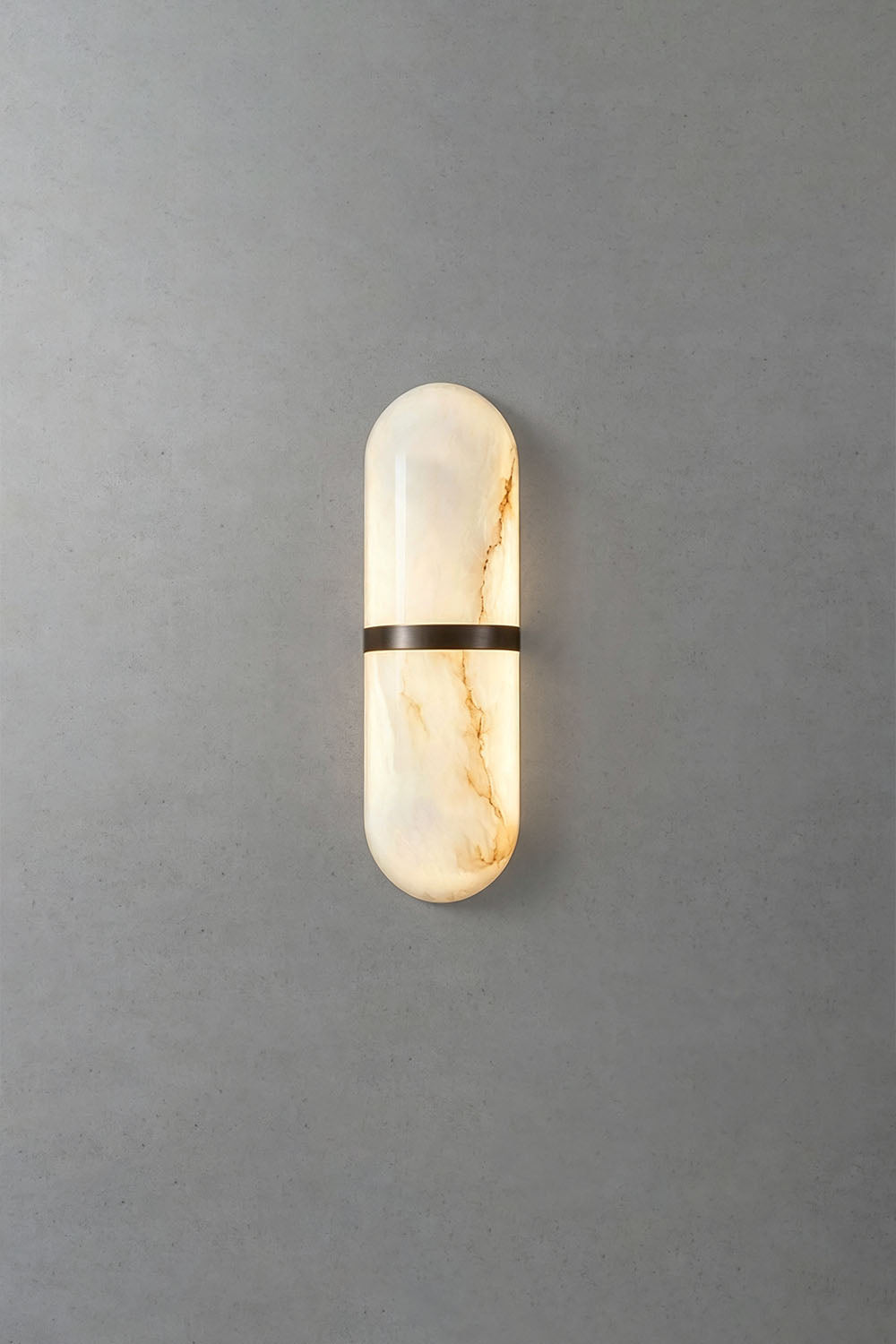 Sabine Capsule Alabaster Wall Sconce - view 10 | SamuLighting
