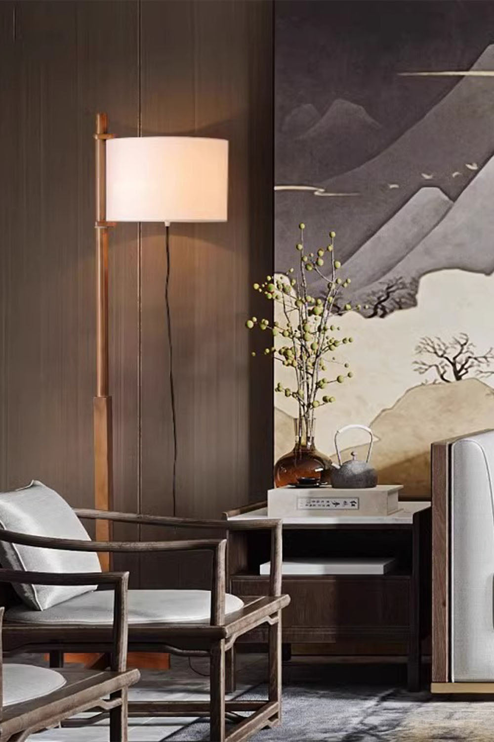 Santa&Cole Walnut Floor Lamp