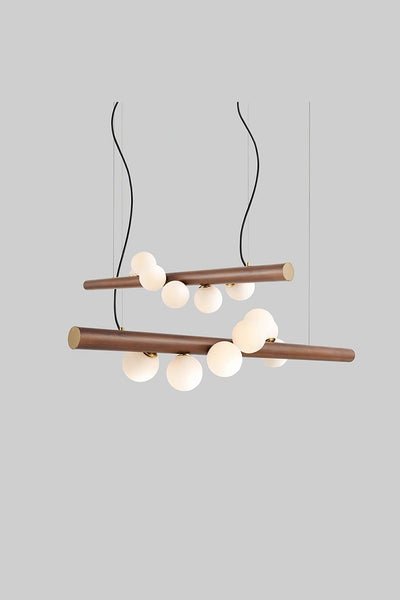 Scandinavian Linear Wooden Pendant Lamp