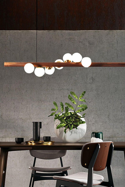 Scandinavian Linear Wooden Pendant Lamp