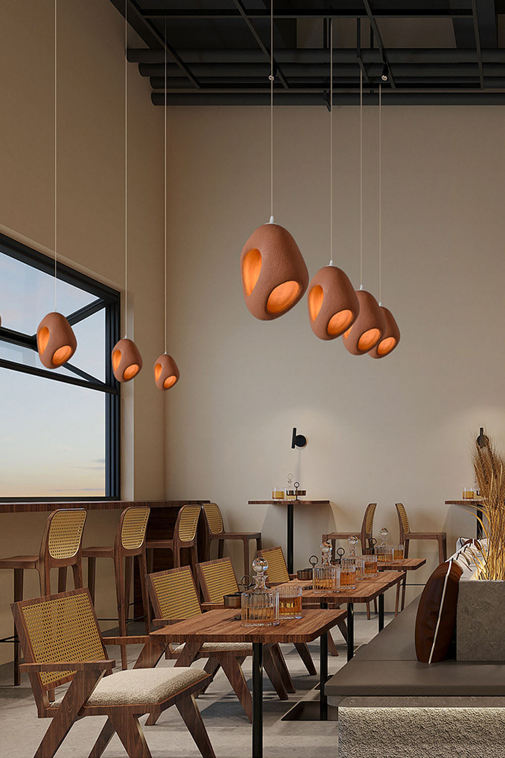 Sculptural Japandi Pendant Lamp