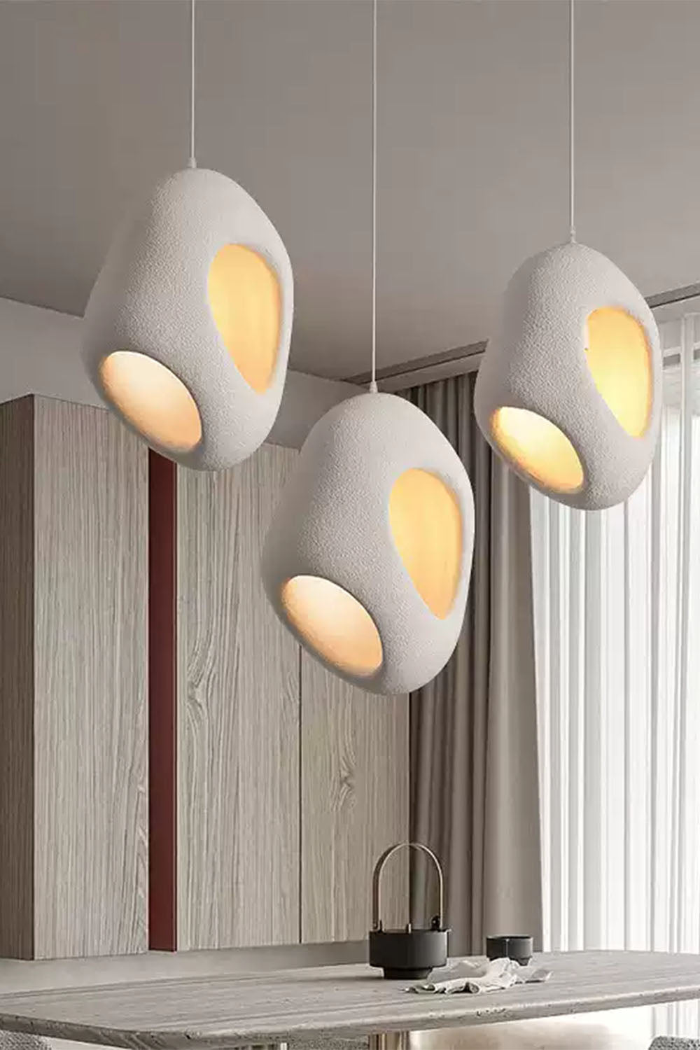 Sculptural Japandi Pendant Lamp
