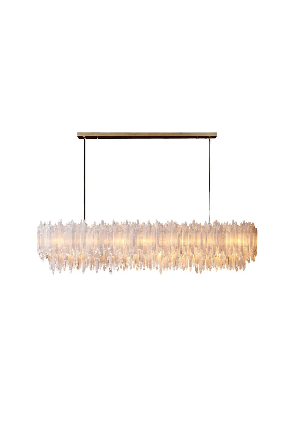 Selenite Layer Rectangular Chandelier