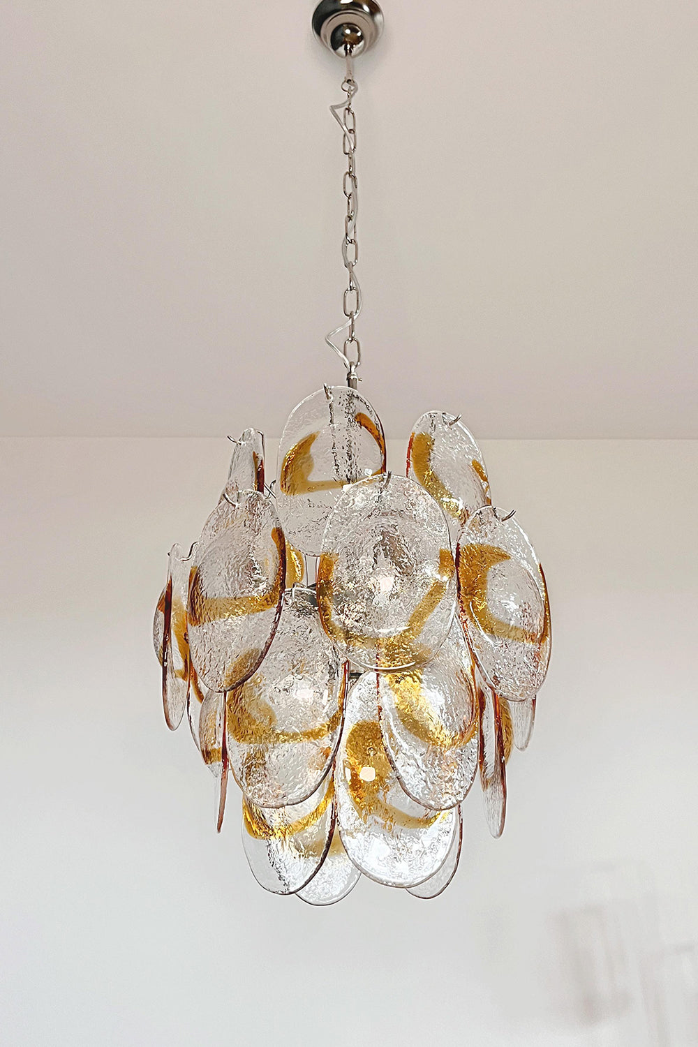 Shell-Shaped Glass Chandelier