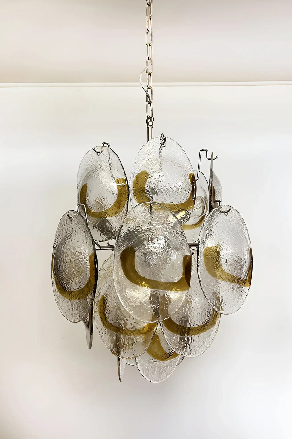 Shell-Shaped Glass Chandelier
