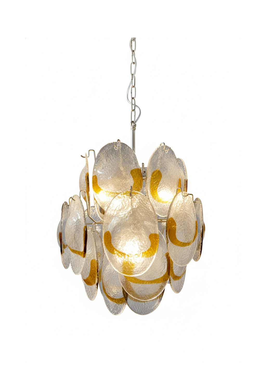 Shell-Shaped Glass Chandelier