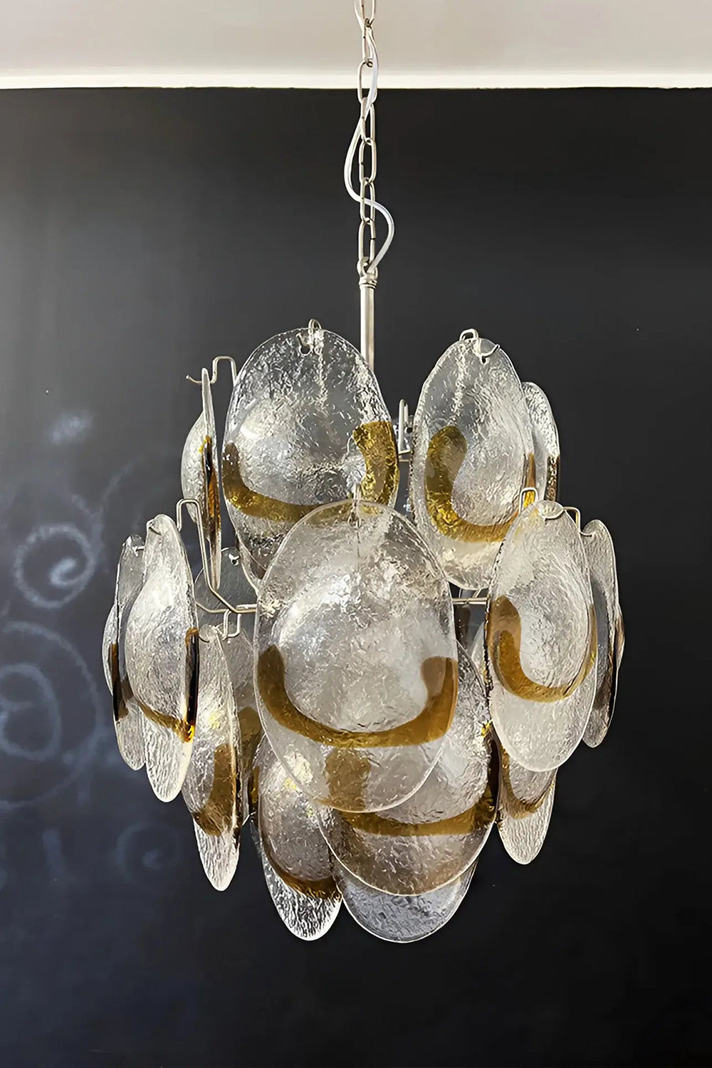 Shell-Shaped Glass Chandelier