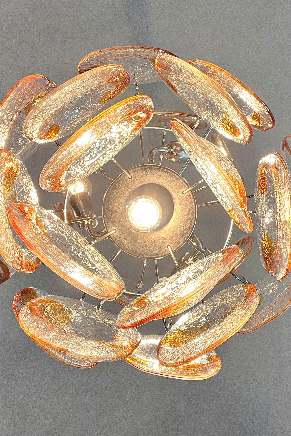 Shell-Shaped Glass Chandelier