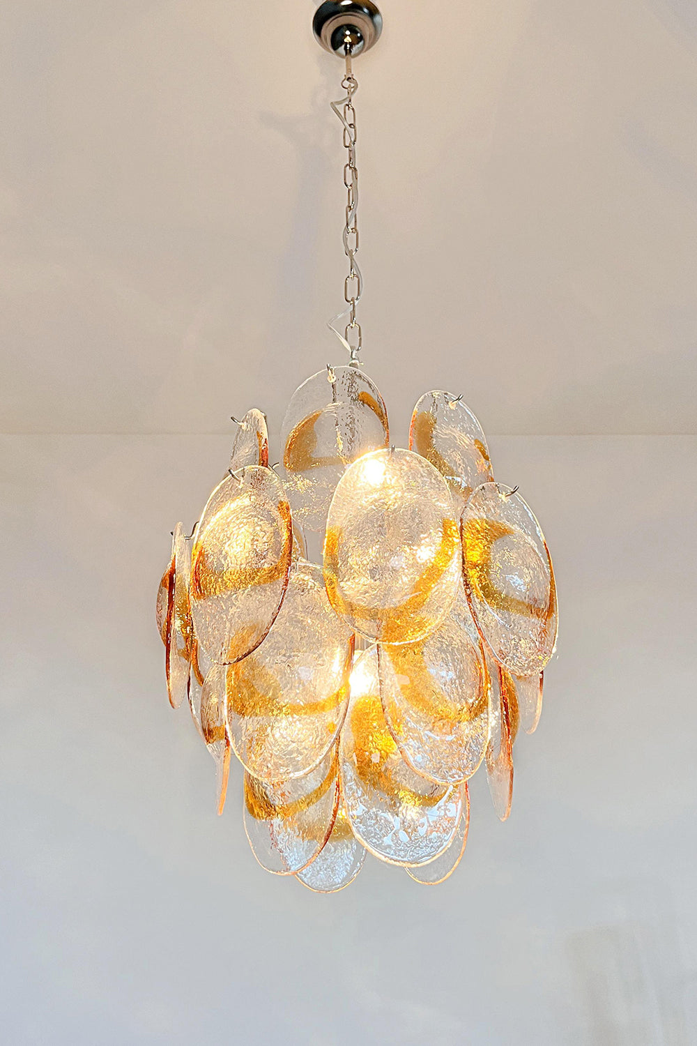 Shell-Shaped Glass Chandelier