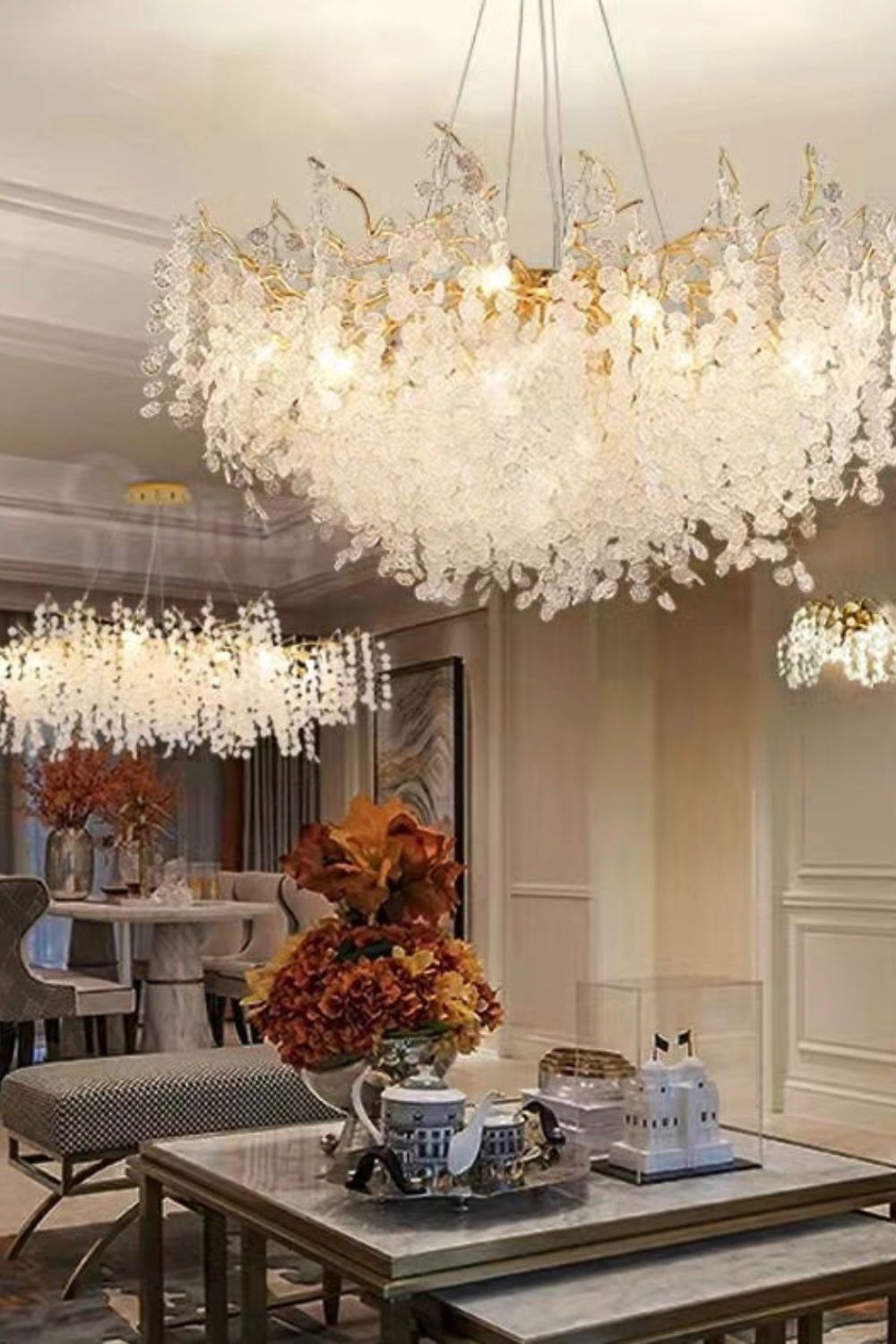 Shiro Noda Crystal Chandeliers - SamuLighting