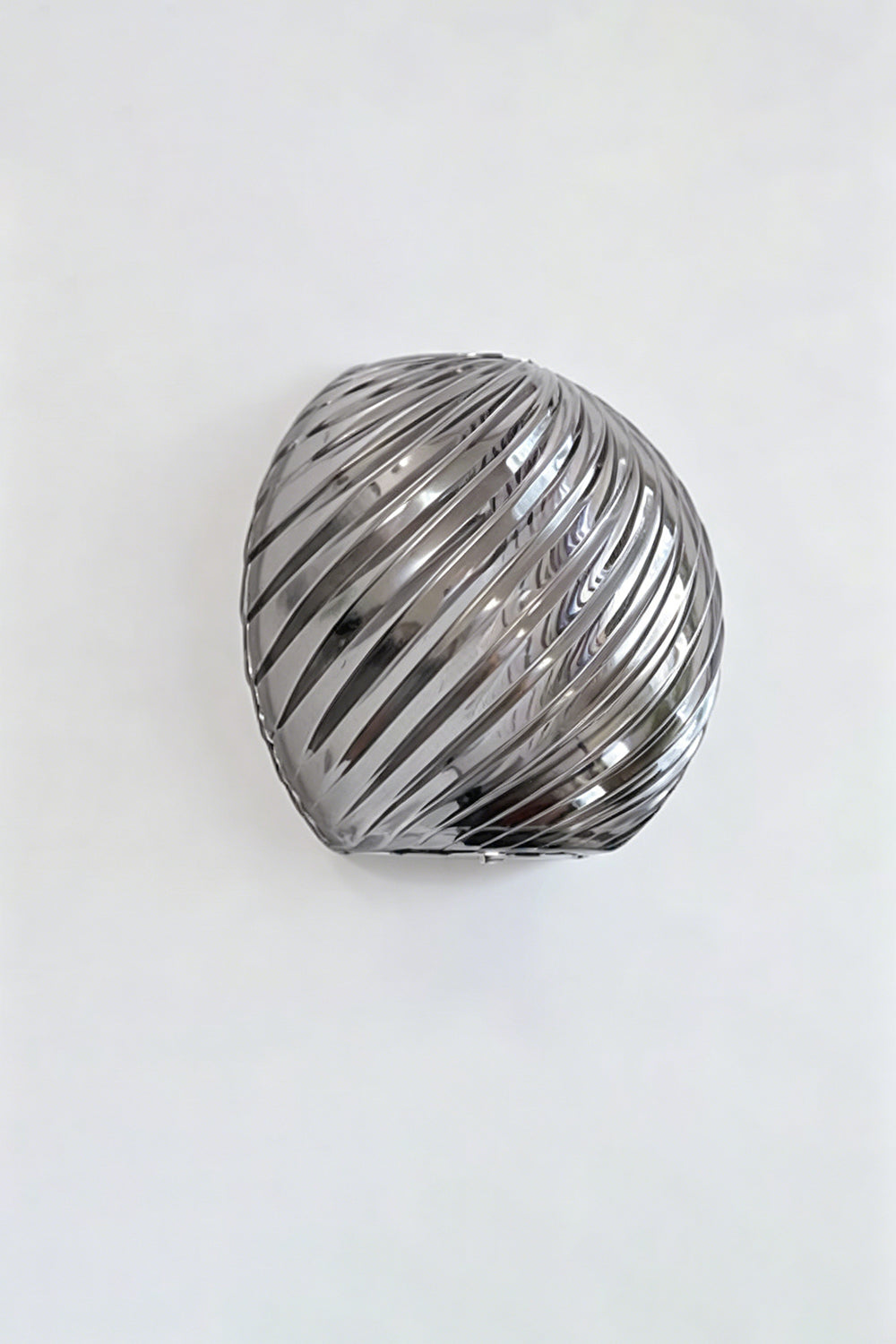 Silas Ribbed Glass Wall Sconce | Ribbed Glass, Metal | Studio unlit view of the smoky dark grey metallic ribbed glass finish option on a clean plain backdrop | Samu Lamp