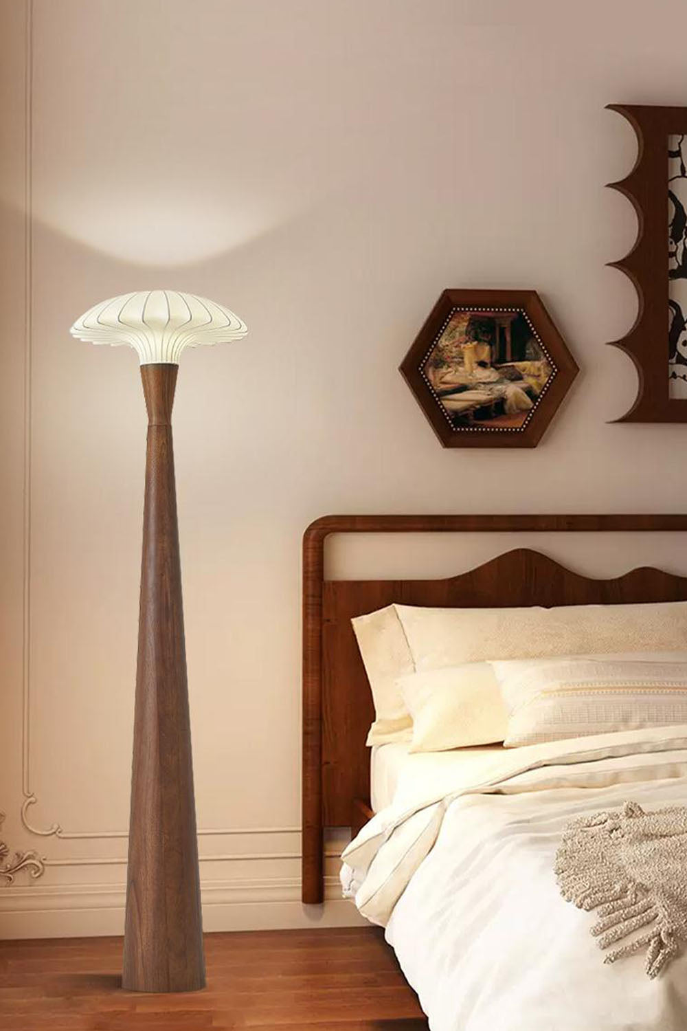 Silk Solid Wood Floor Lamp