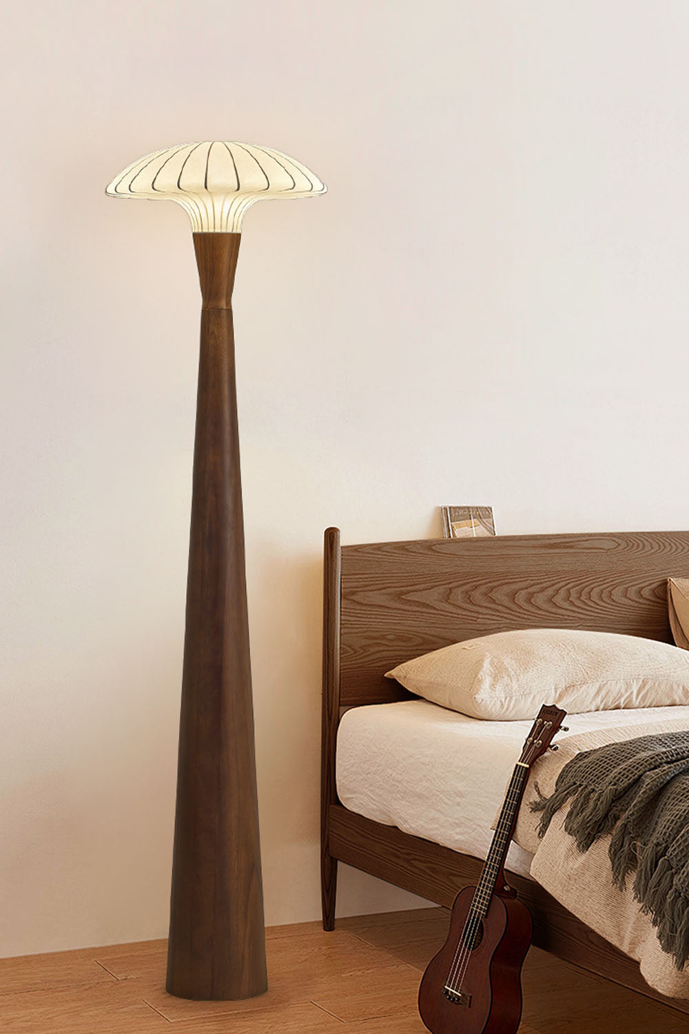 Silk Solid Wood Floor Lamp