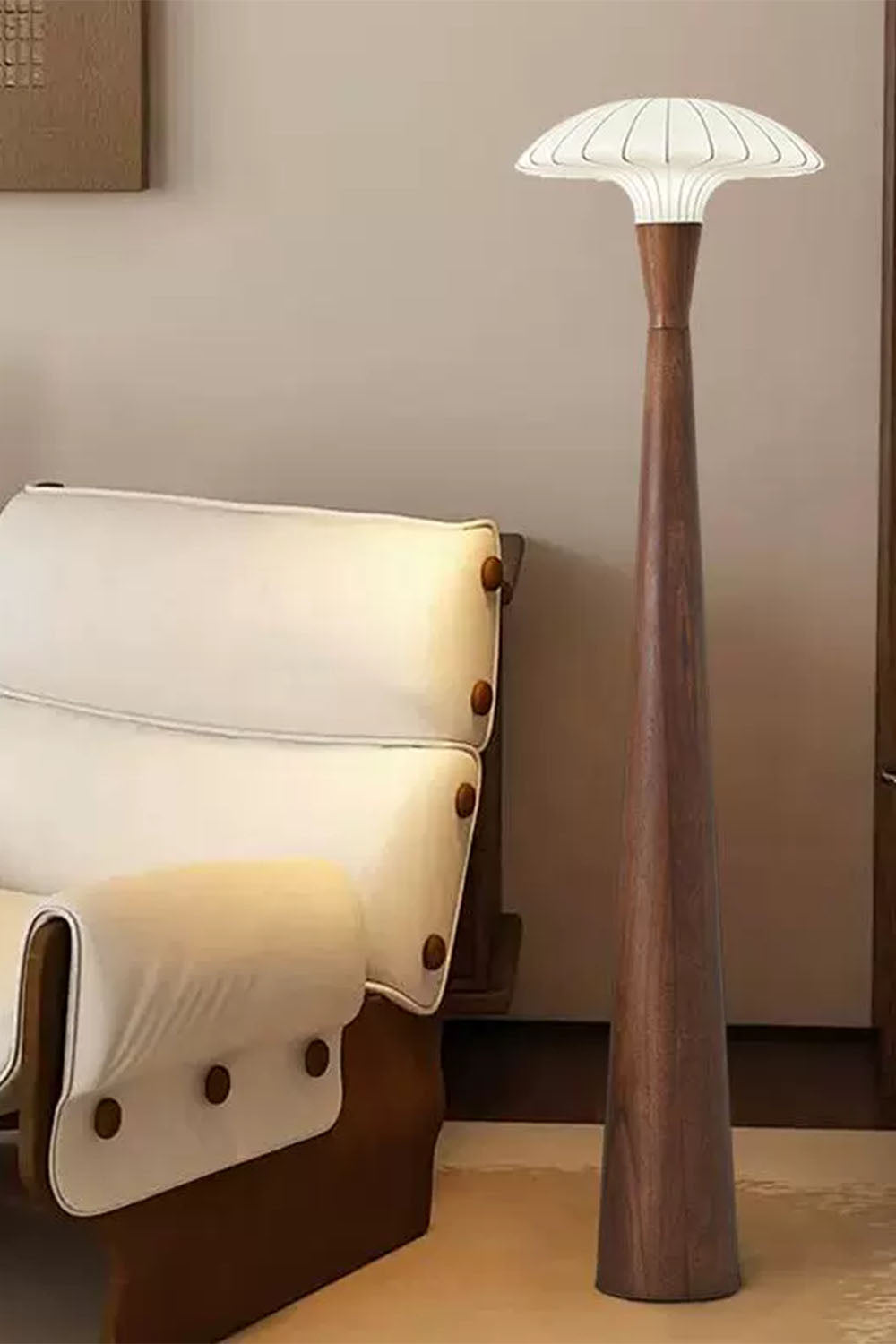 Silk Solid Wood Floor Lamp