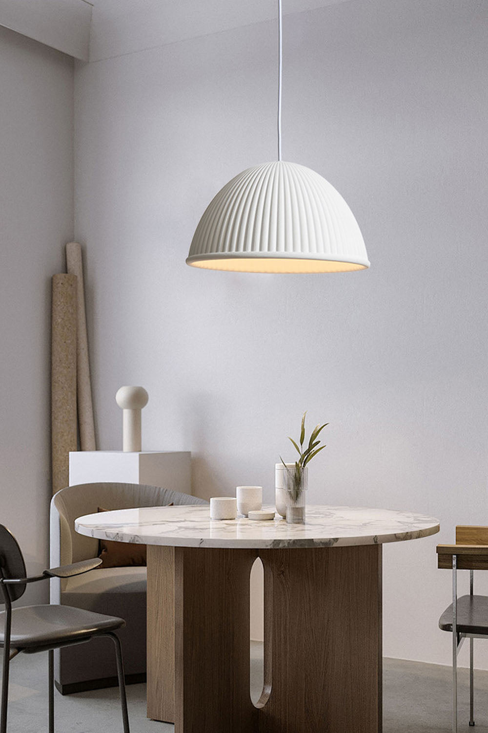 Simple Semicircular Inverted Pendant Light