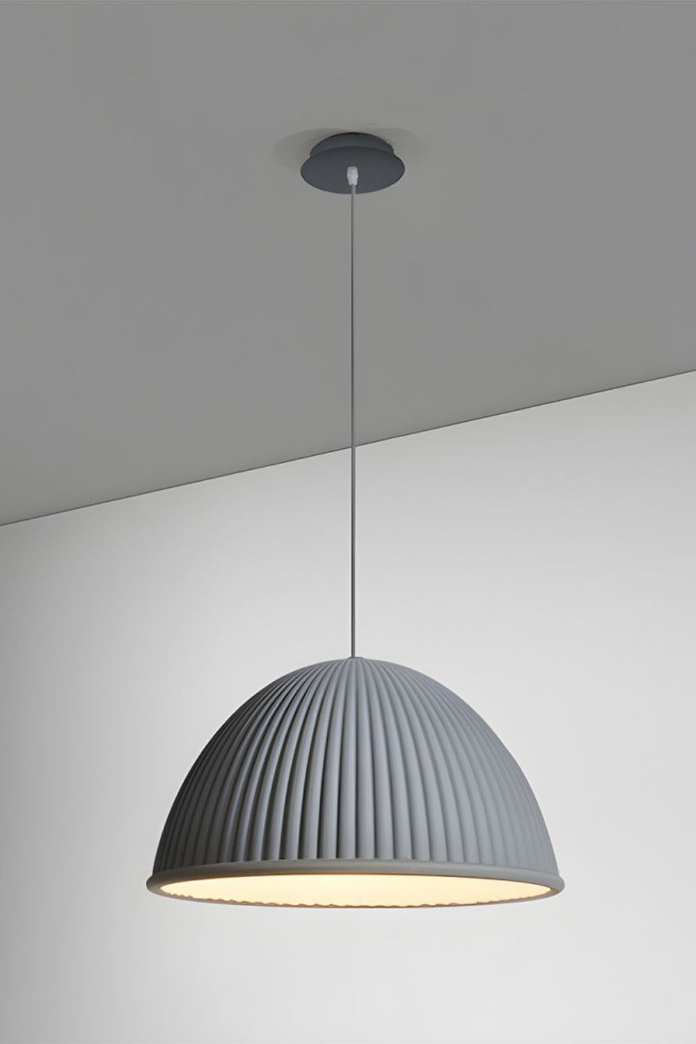 Simple Semicircular Inverted Pendant Light