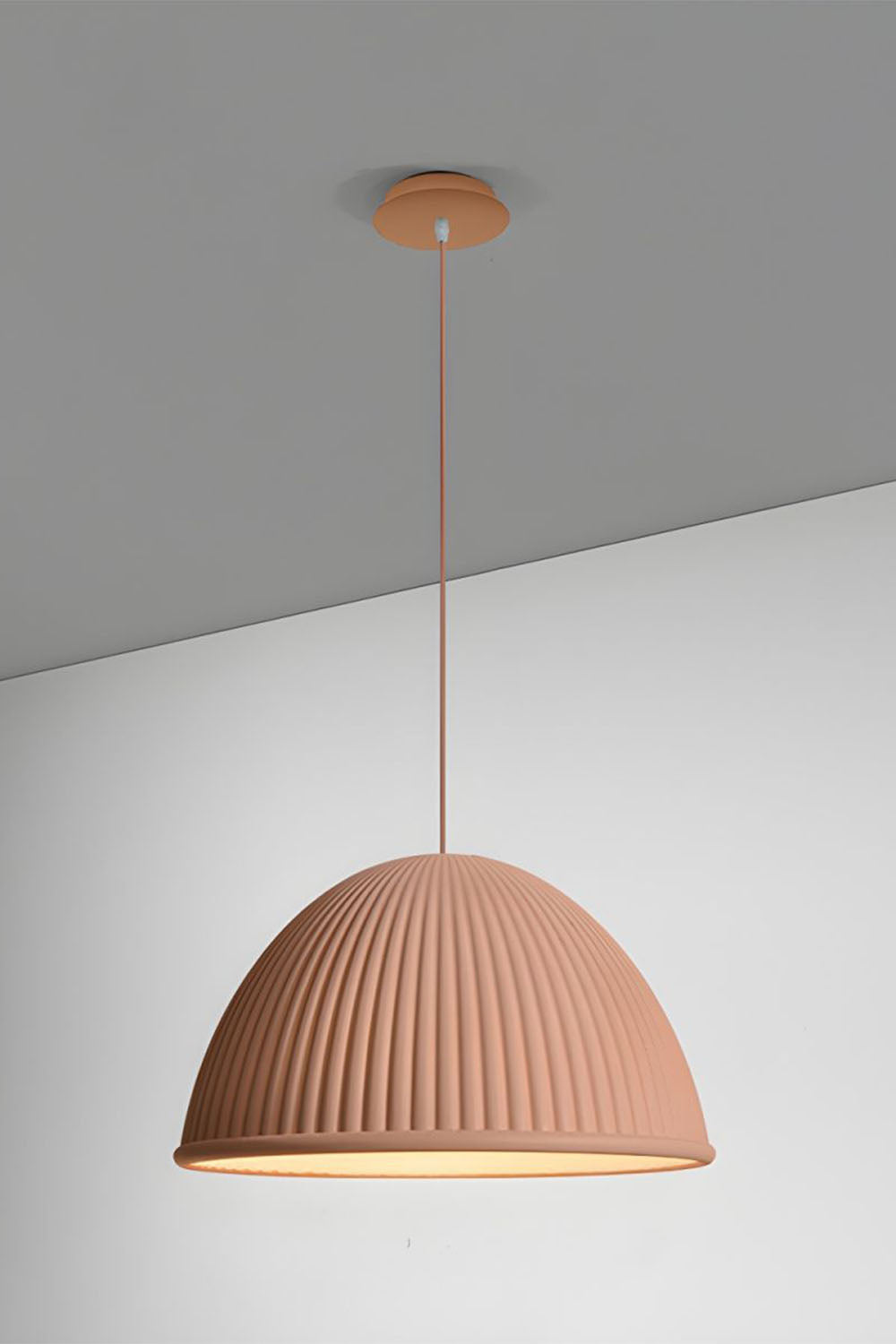 Simple Semicircular Inverted Pendant Light
