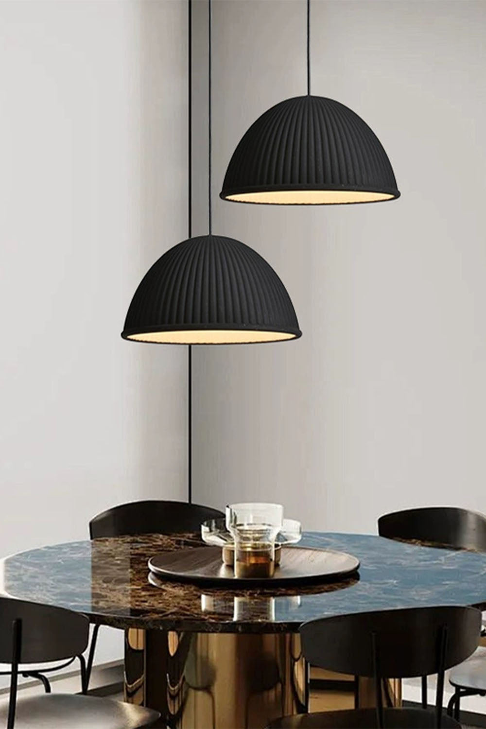 Simple Semicircular Inverted Pendant Light