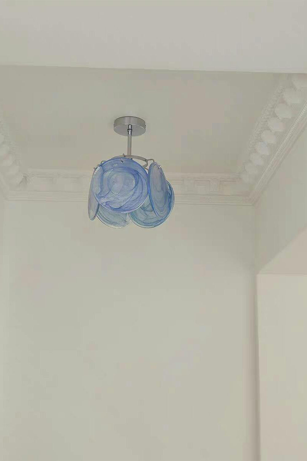 Single-tier Vistosi Style Glass Disc Ceiling Light