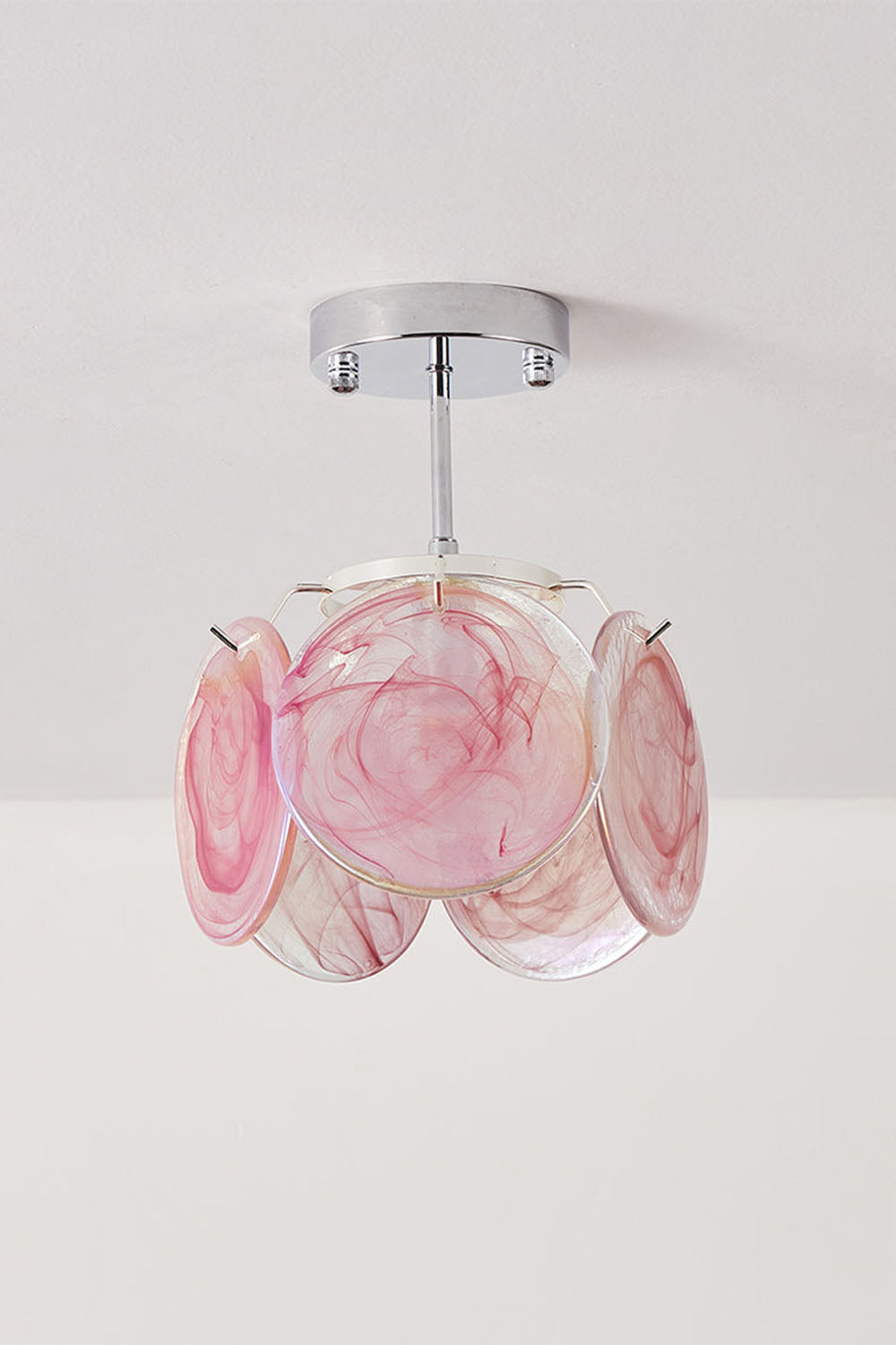 Single-tier Vistosi Style Glass Disc Ceiling Light
