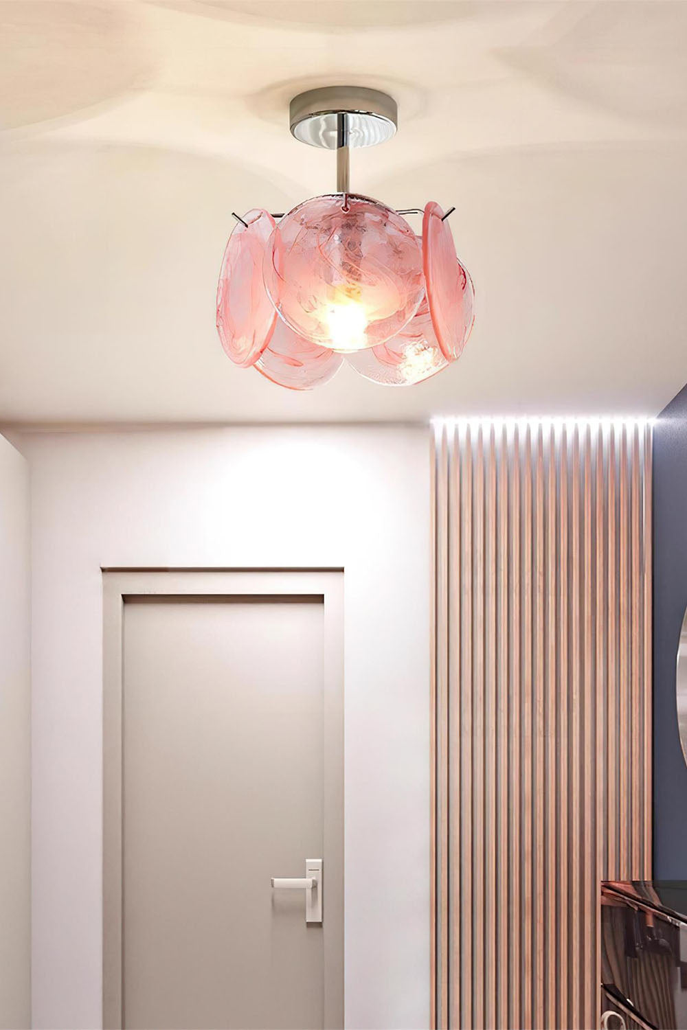 Single-tier Vistosi Style Glass Disc Ceiling Light