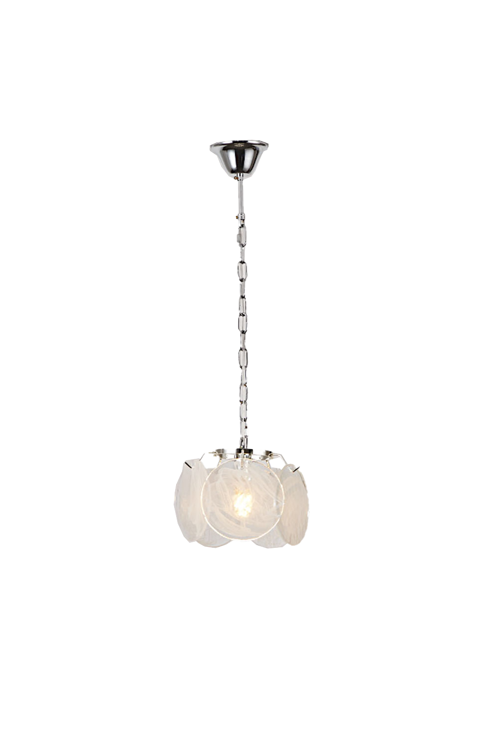 Single-tier Vistosi Style Glass Disc Pendant Light