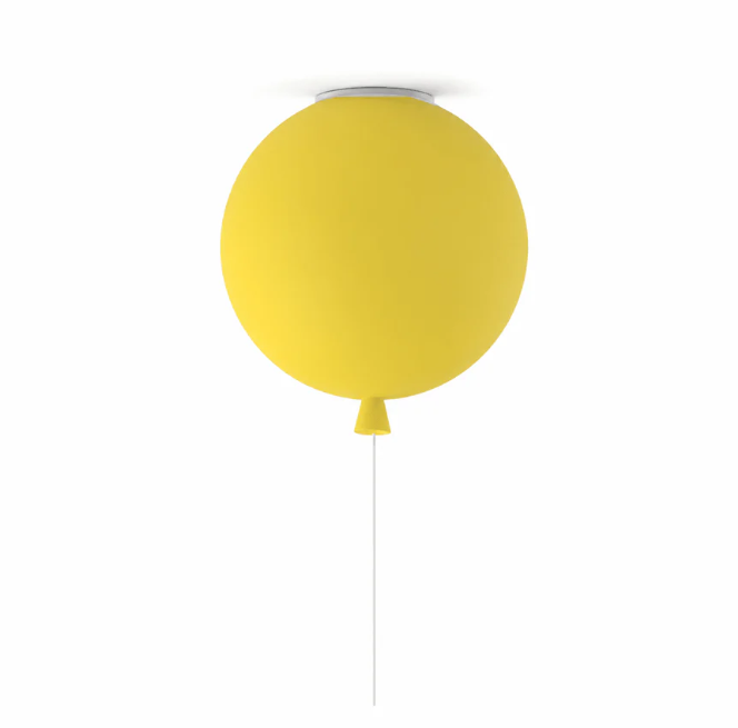Glass Balloon Ceiling Light featuring a hand-blown glass orb design, perfect for modern and playful spaces.