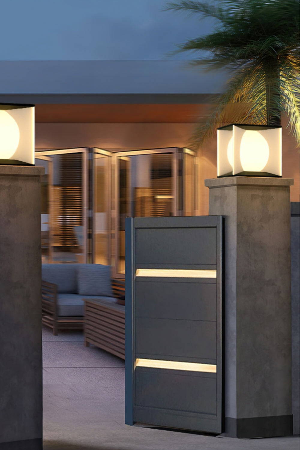 Solar fence column lamp - SamuLighting