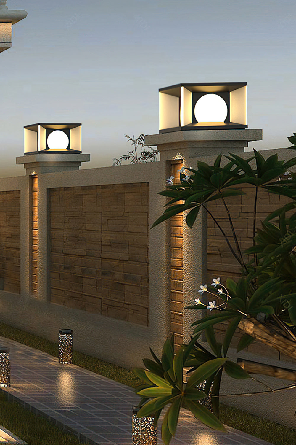 Solar fence column lamp - SamuLighting