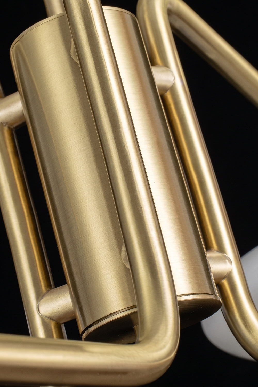 Solaris Alabaster Brass Chandelier |Brass detail | Samu  Lamp