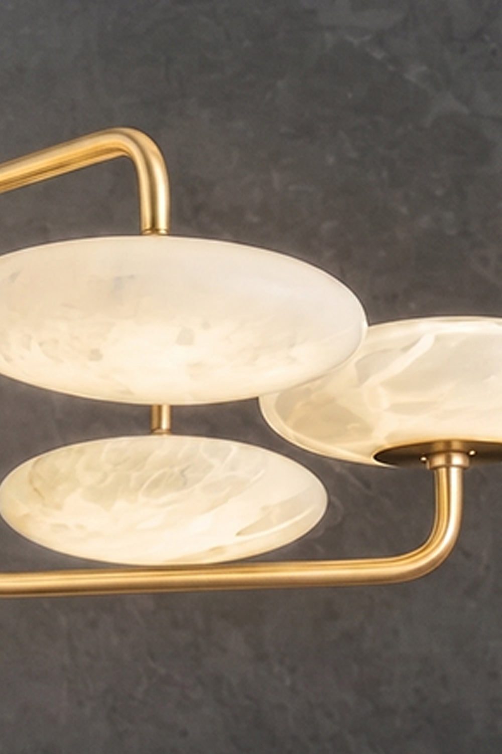 Solaris Alabaster Brass Chandelier |Alabaster detail | Samu  Lamp