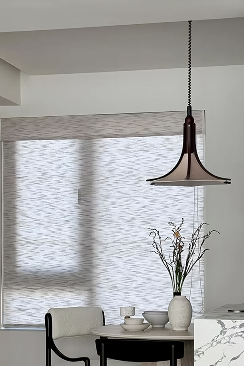 Solid Wood Vintage Trumpet Pendant Lamp