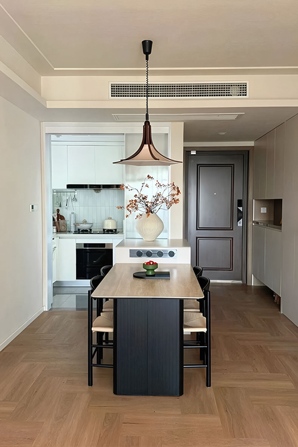 Solid Wood Vintage Trumpet Pendant Lamp