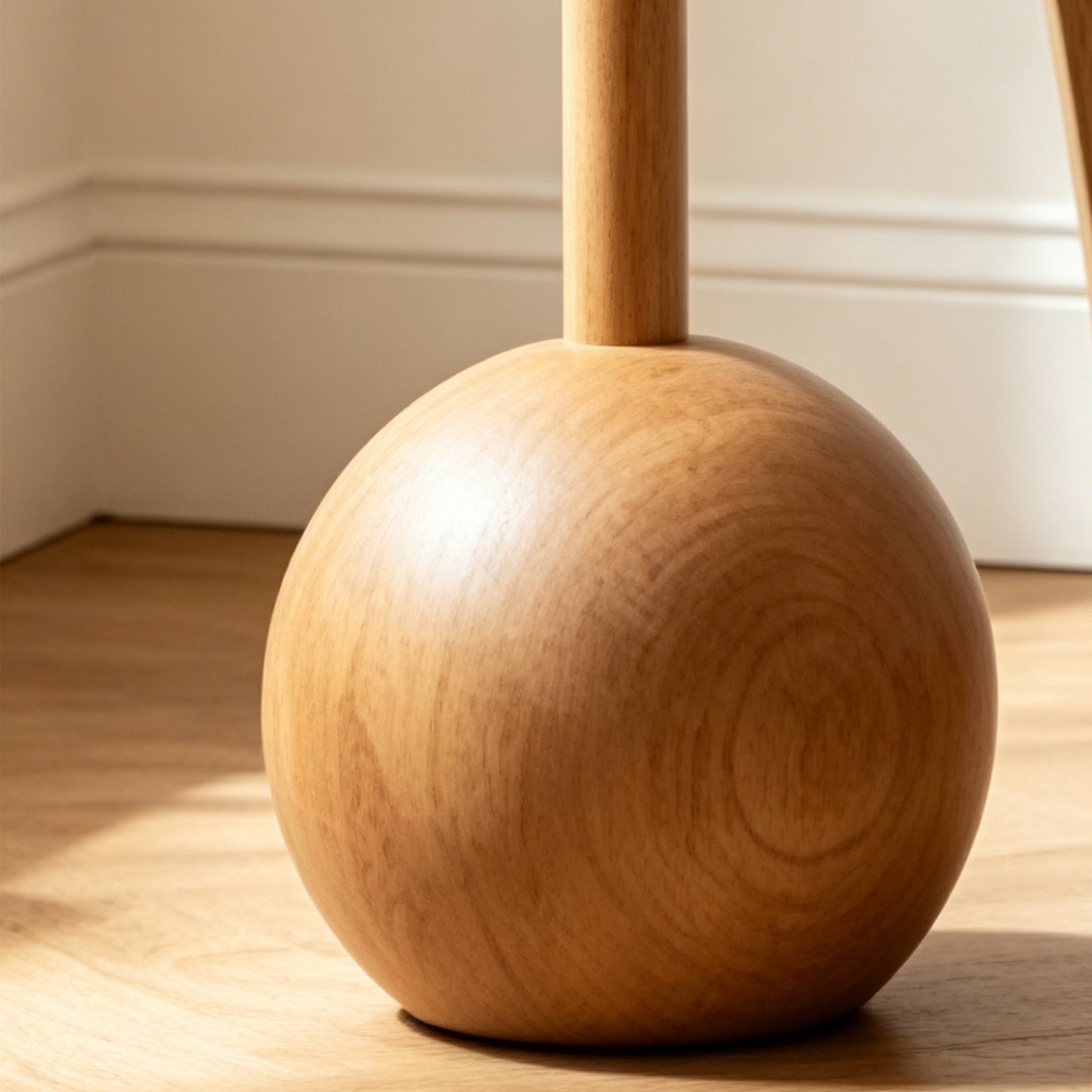 Weighted Spheroid Wooden Foundation