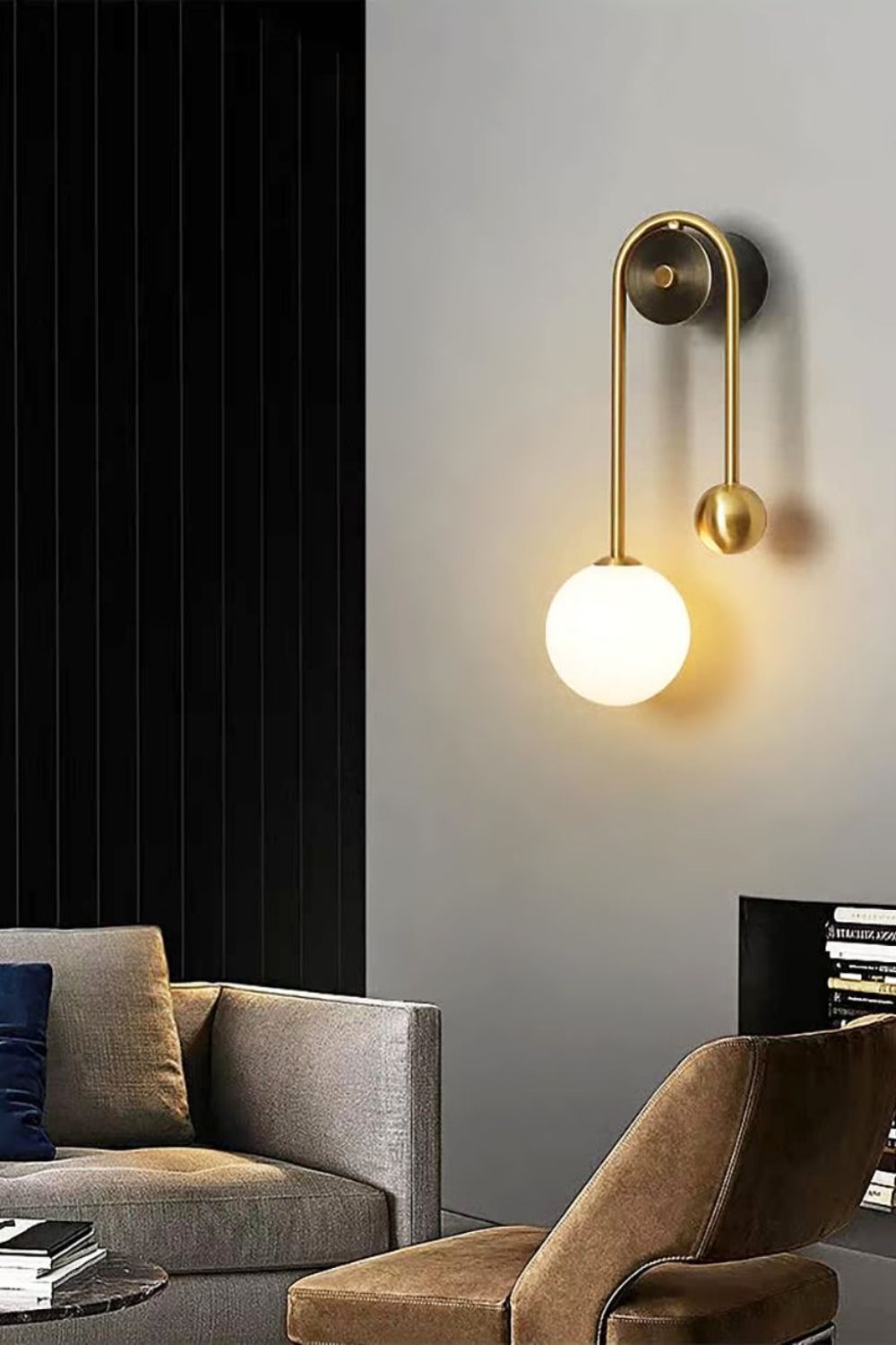 Spherical Light Luxury Wall Lamp