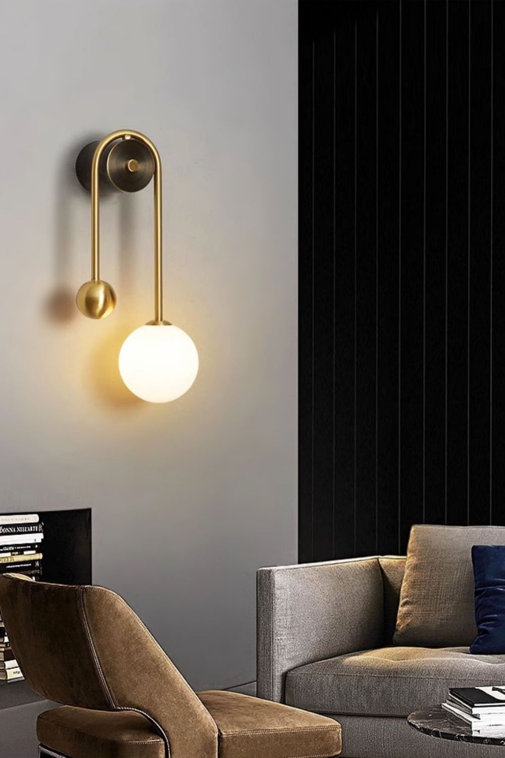 Spherical Light Luxury Wall Lamp