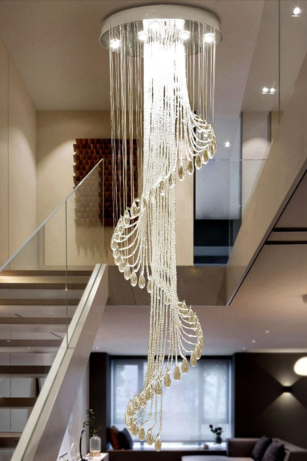 Spiral Crystal Chandelier - SamuLighting