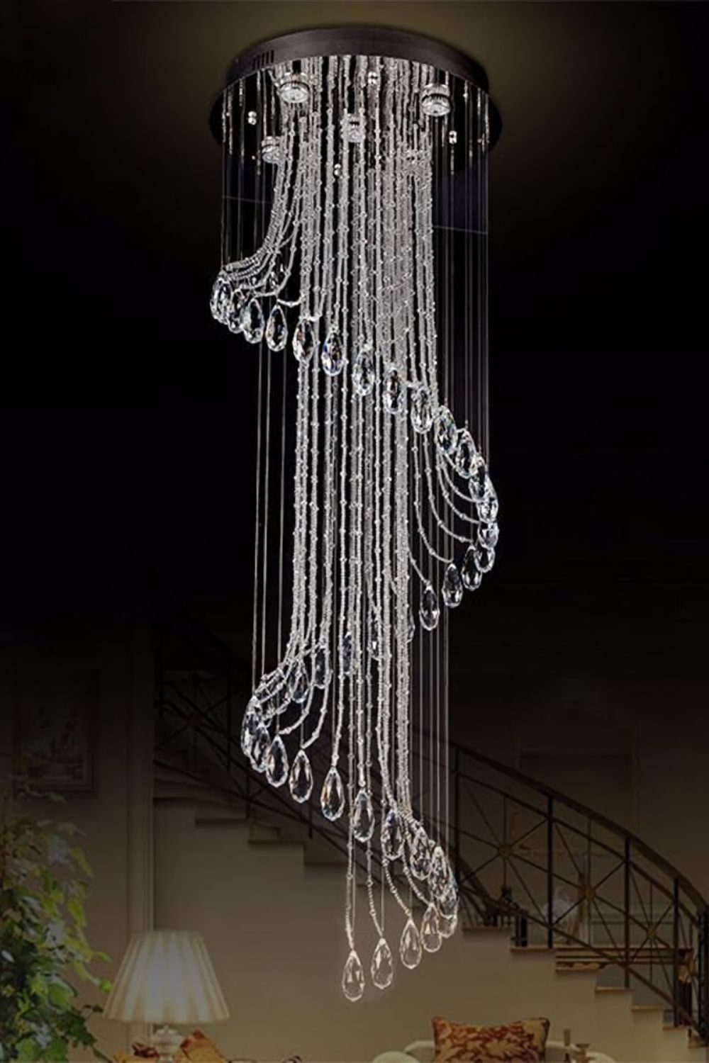 Spiral Crystal Chandelier - SamuLighting