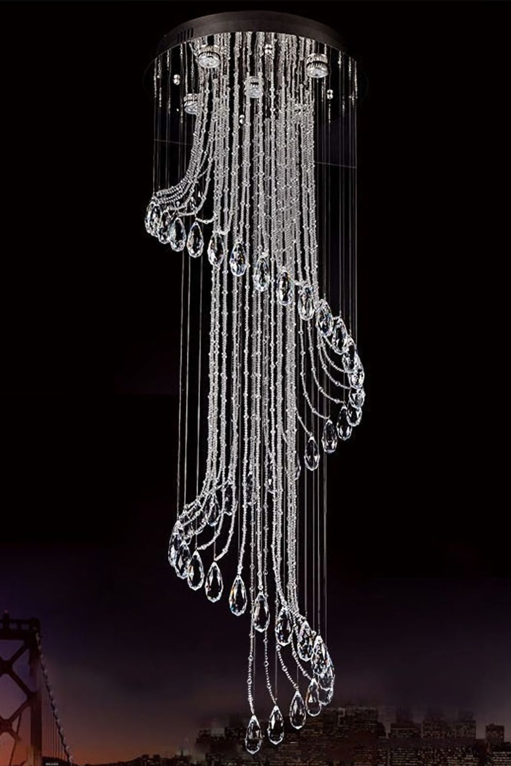 Spiral Crystal Chandelier - SamuLighting