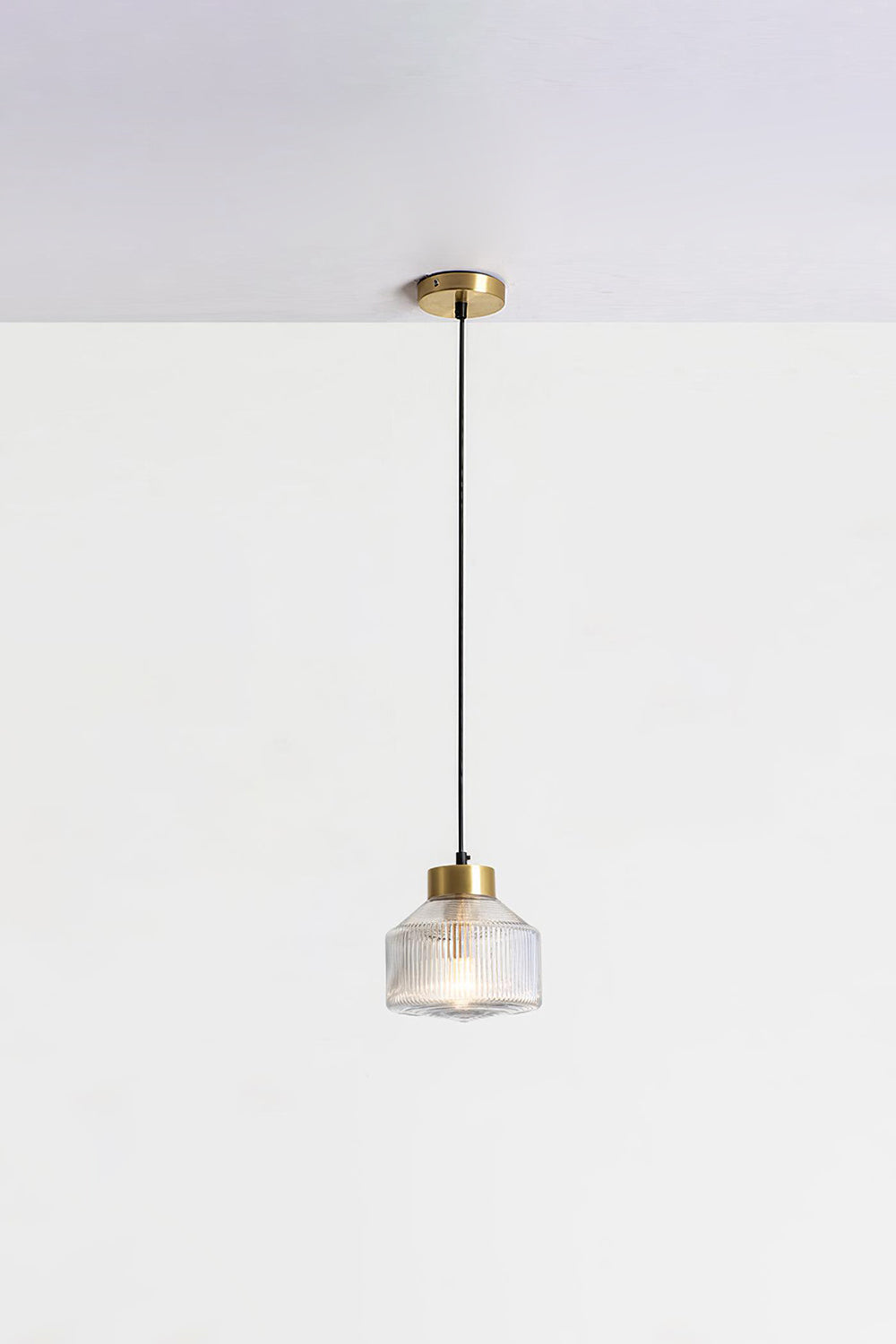 Spiral Faceted Glass Pendant Light