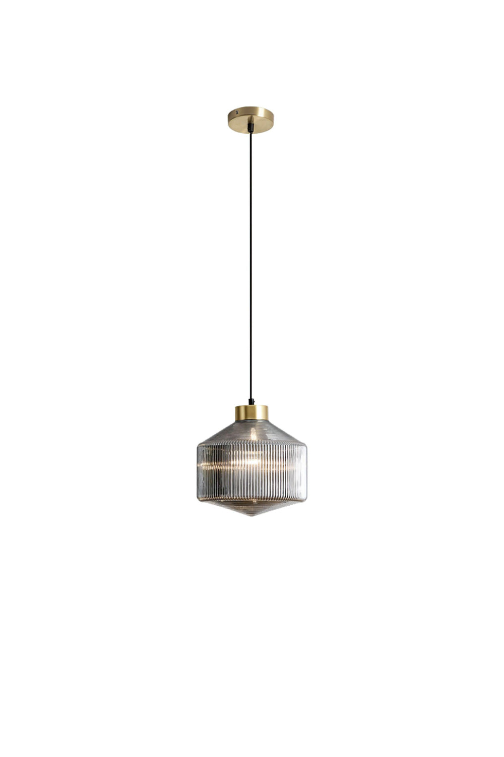 Spiral Faceted Glass Pendant Light