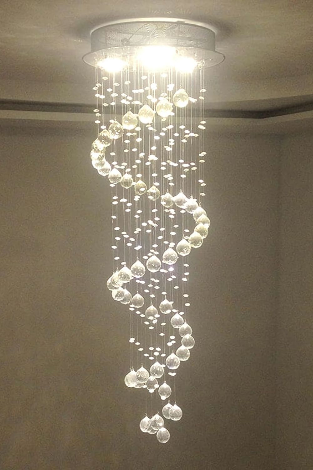 Spiral Raindrop Crystal Chandelier - SamuLighting