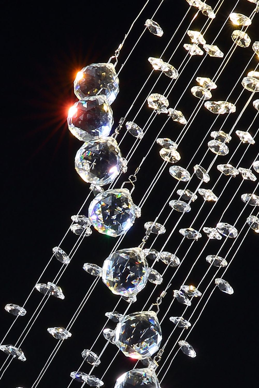 Spiral Raindrop Crystal Chandelier - SamuLighting