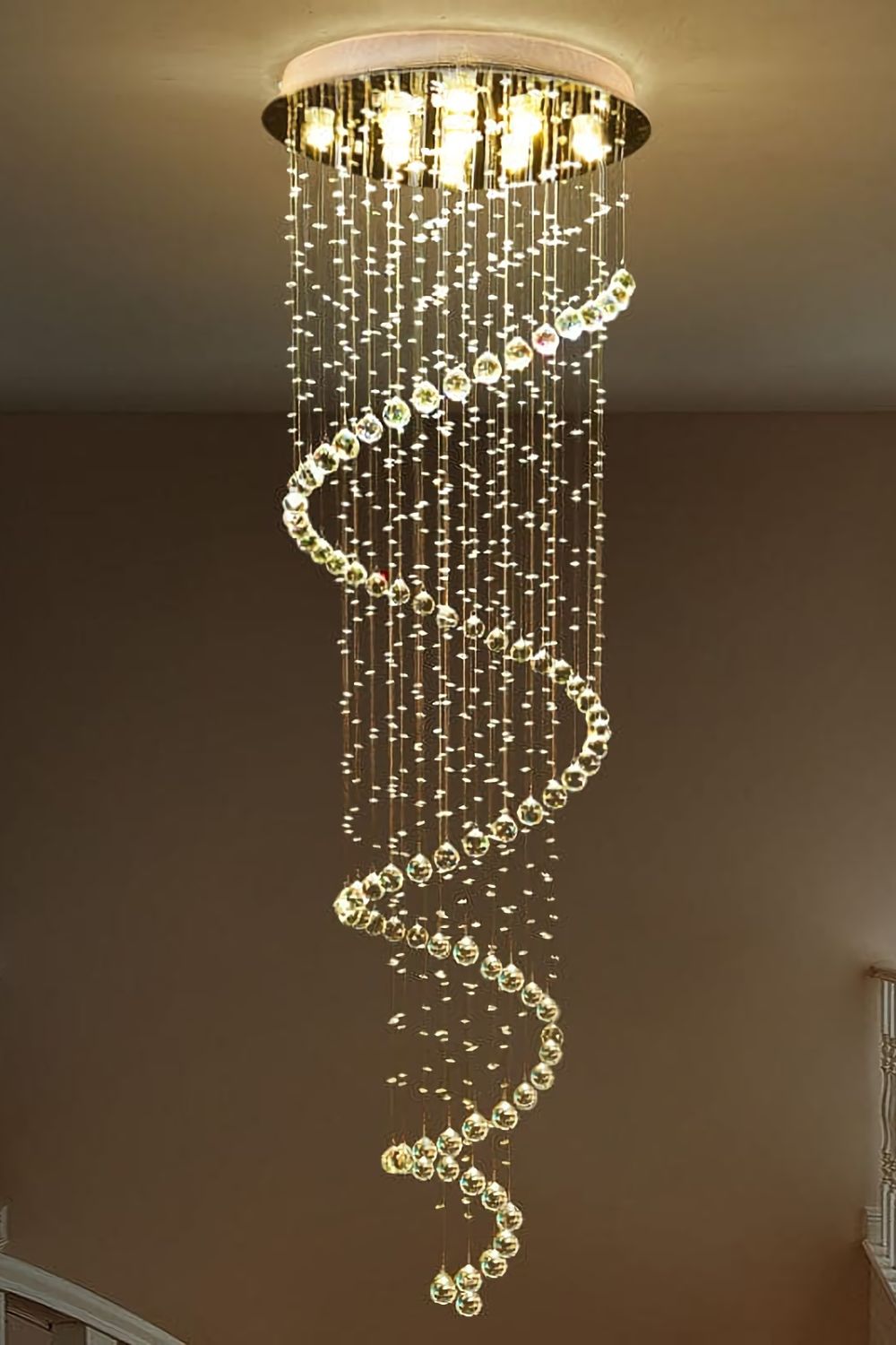 Spiral Raindrop Crystal Chandelier - SamuLighting