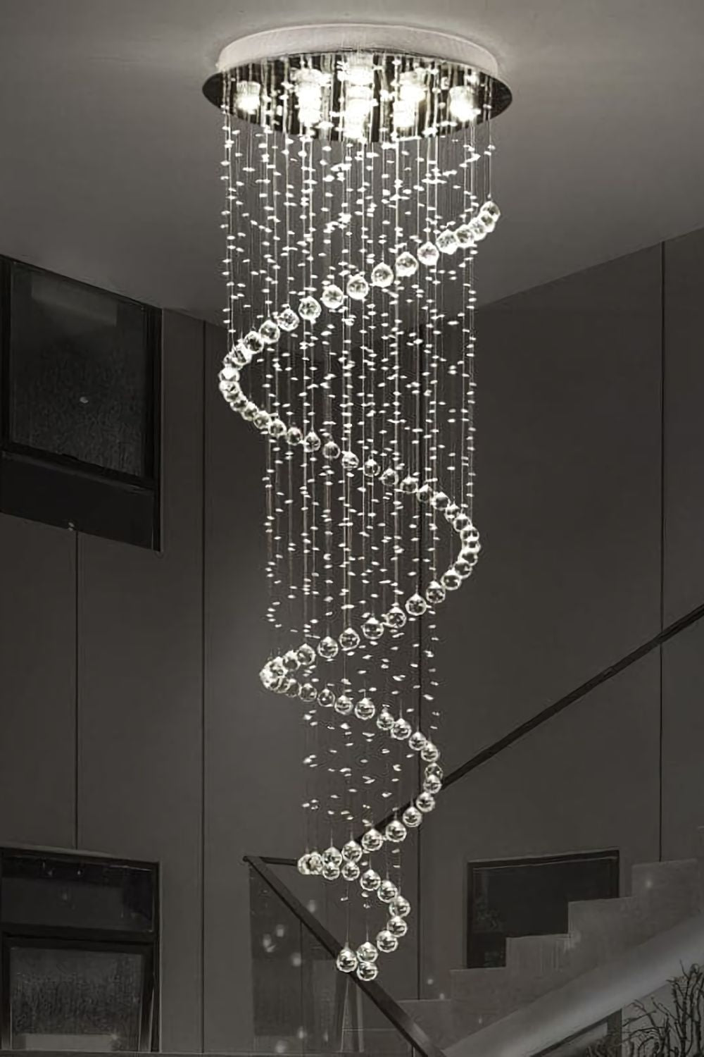 Spiral Raindrop Crystal Chandelier - SamuLighting