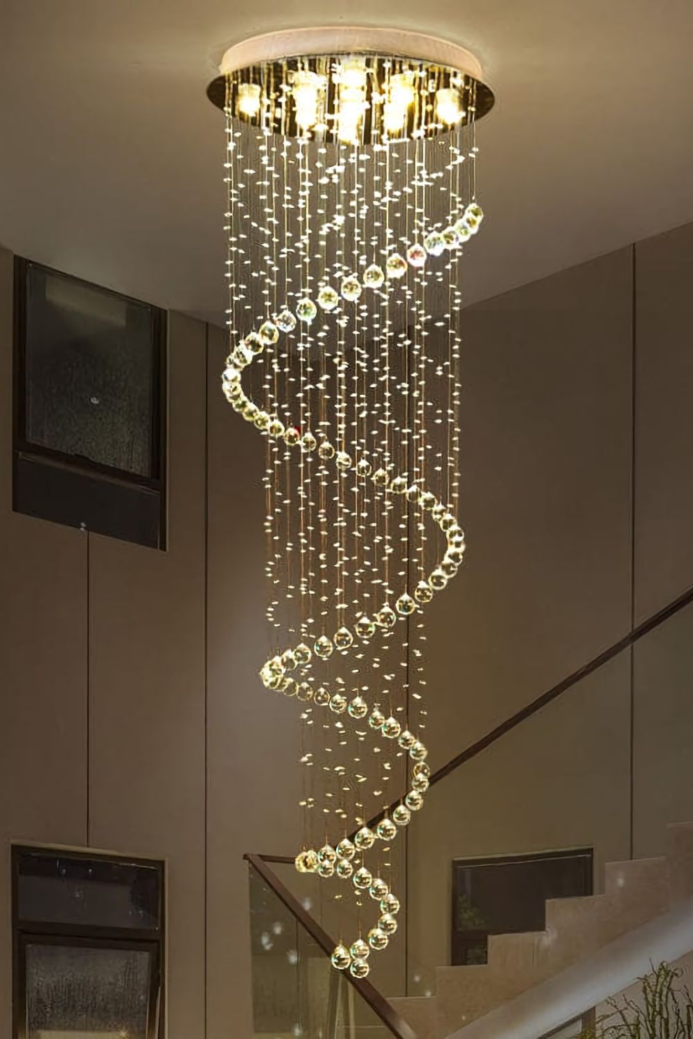 Spiral Raindrop Crystal Chandelier - SamuLighting