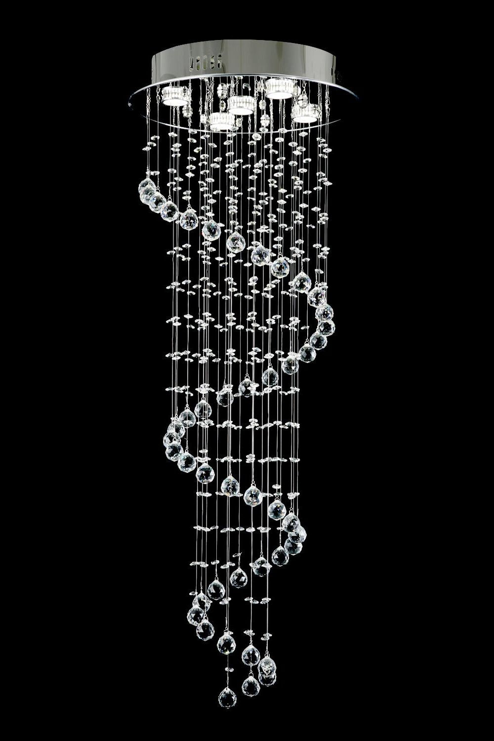 Spiral Raindrop Crystal Chandelier - SamuLighting