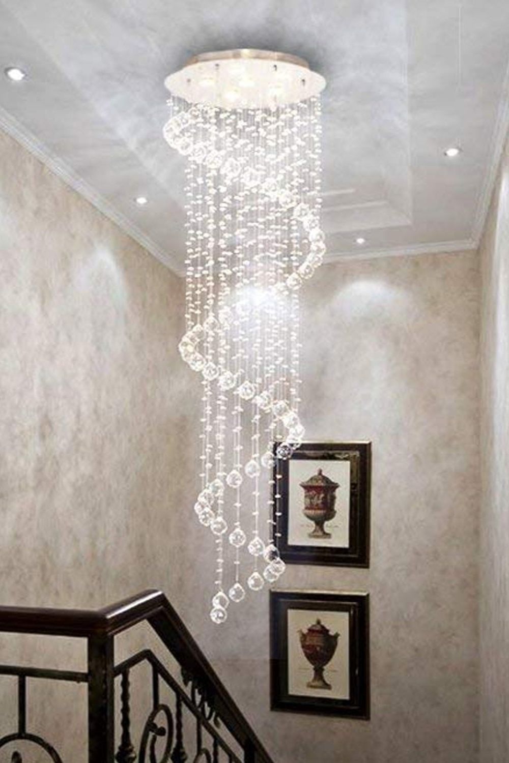 Spiral Raindrop Crystal Chandelier - SamuLighting