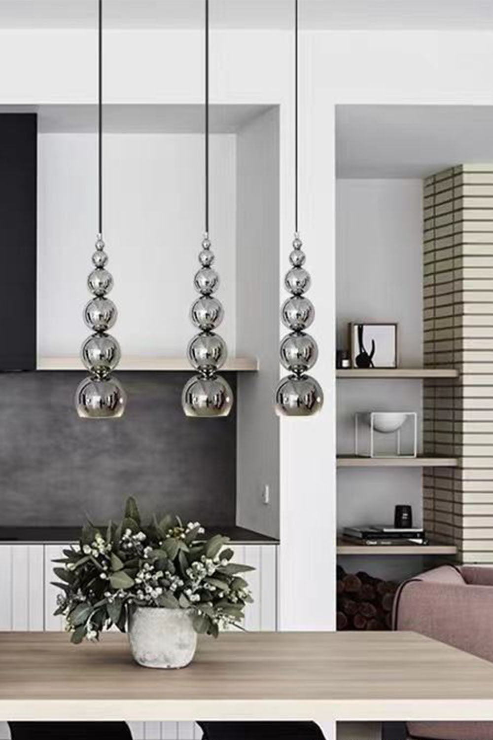 Stainless Steel Ball Pendant Light